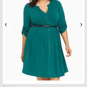 Button Front Shirt Dress